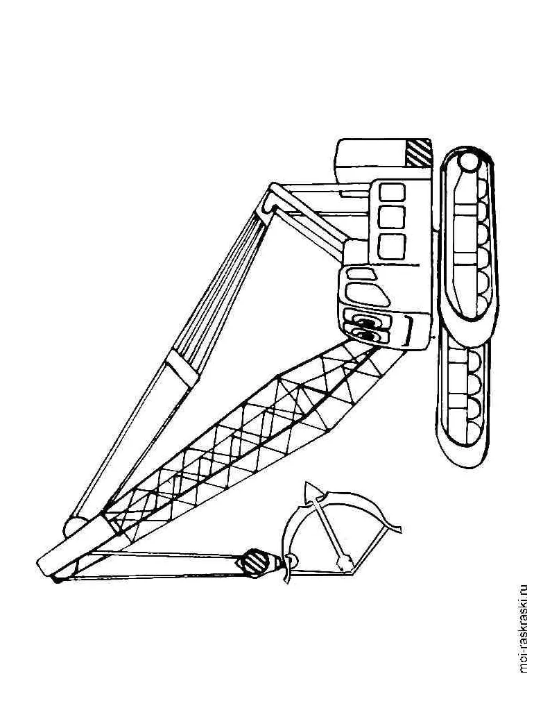Hoisting crane coloring pages