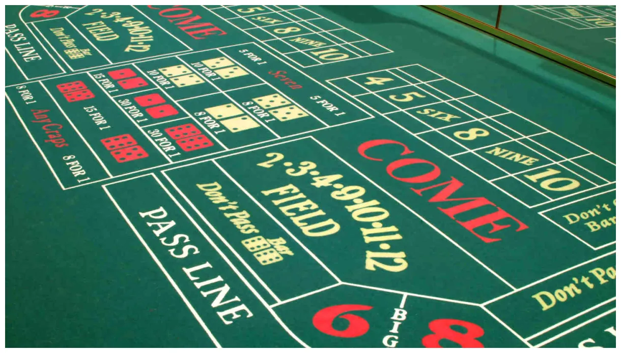 The craps table explaining the layout printable coloring page