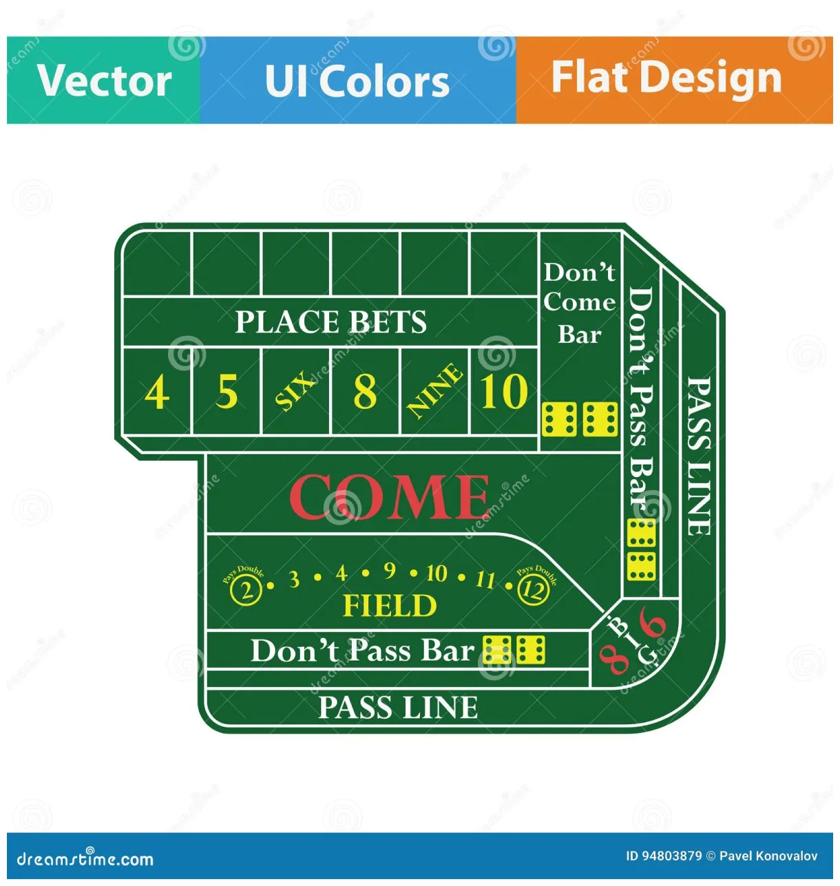 Craps table texture graphy cartoondealer #11846894