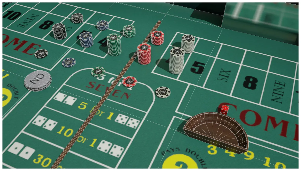 Craps table 3d model by yuribarinov