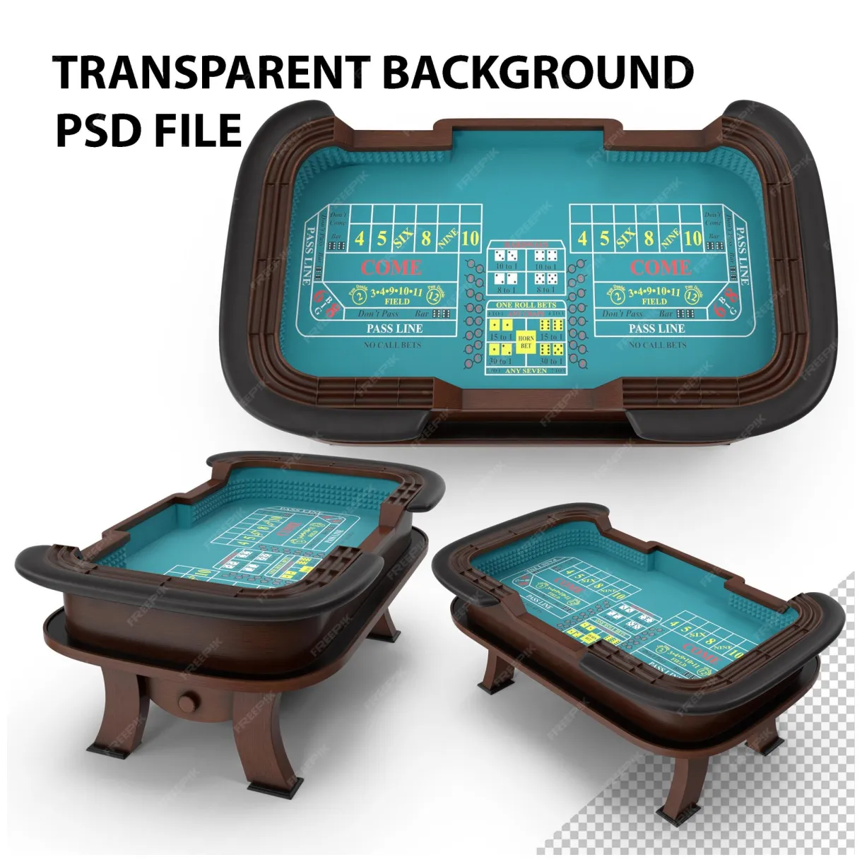 Premium psd craps table png