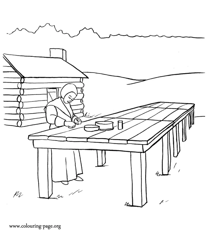 Table coloring pages for kids and adults