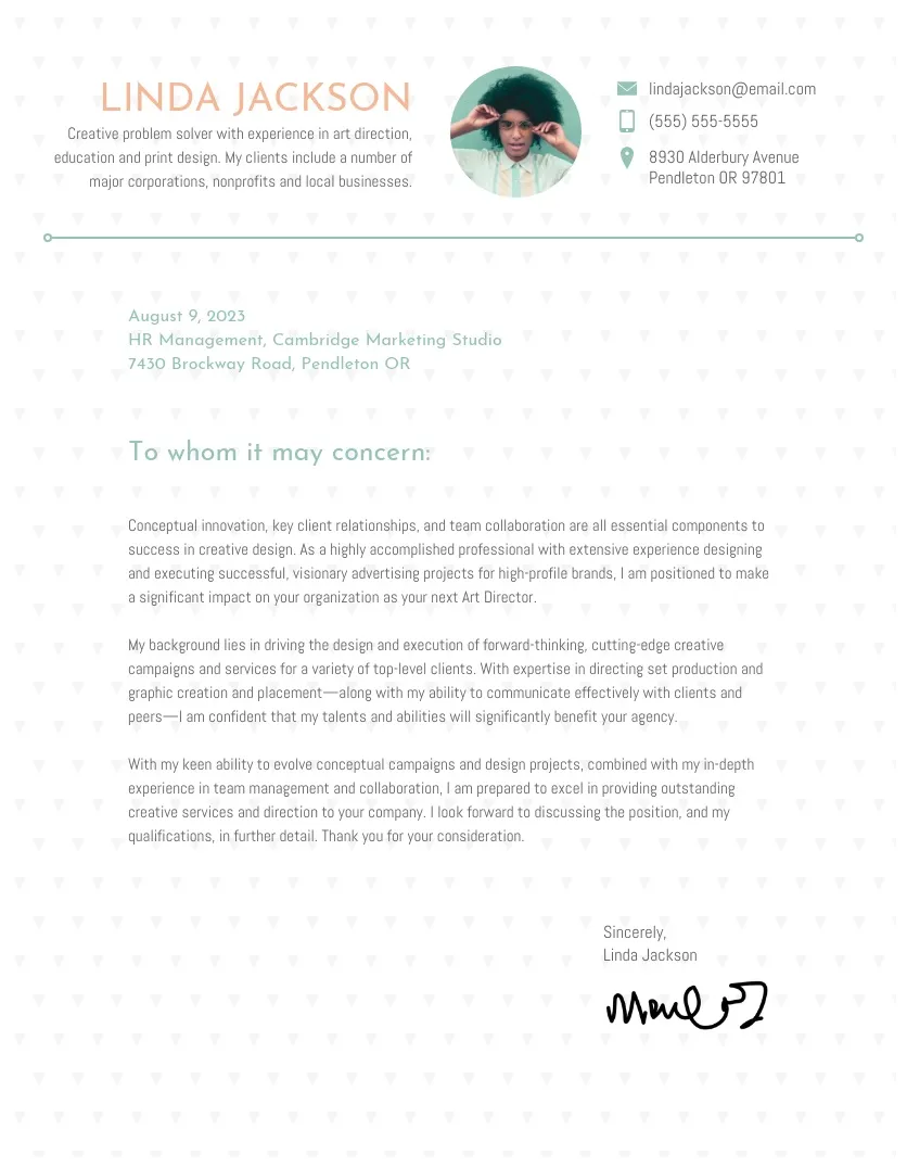 Great Info About Creative Cover Letter Template Career Objective For