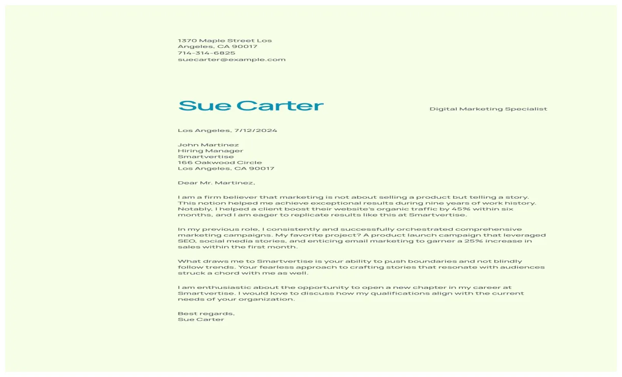Creative Cover Letter Examples and Writing Tips to Stand Out