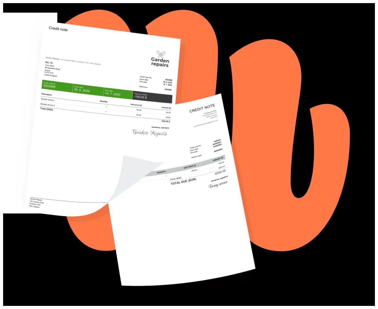 Credit order templates made easy free & editable billdu