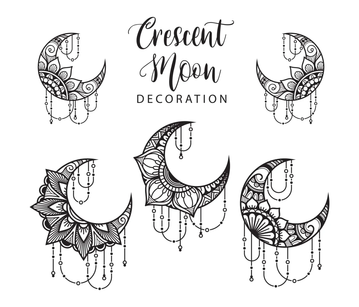 Moon decoration element collection 3254232