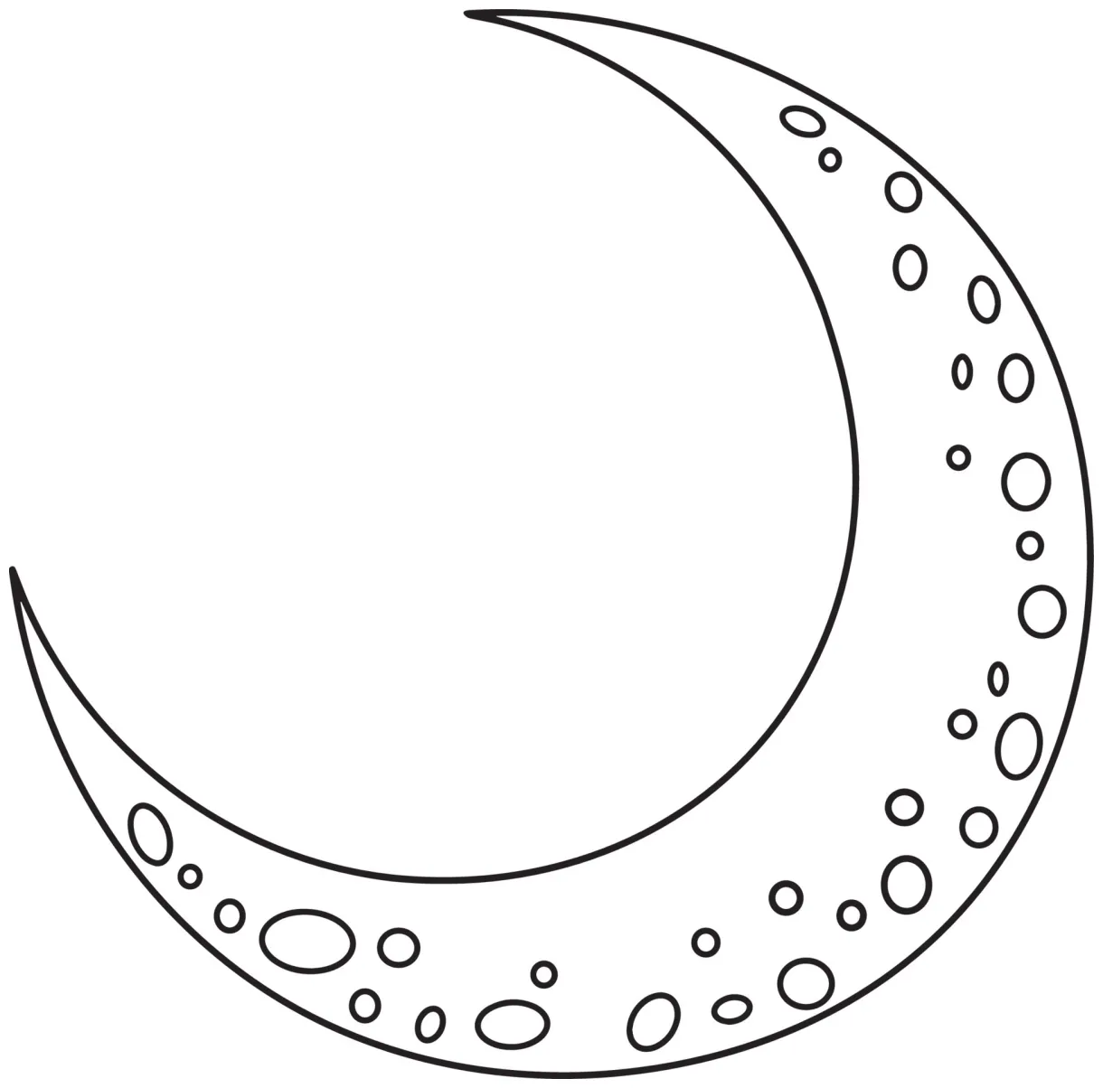 Crescent moon isolated coloring page for kids 8208720 vector art at
