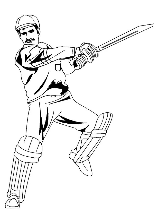 Cricket sport coloring pages & books 100% free and printable!