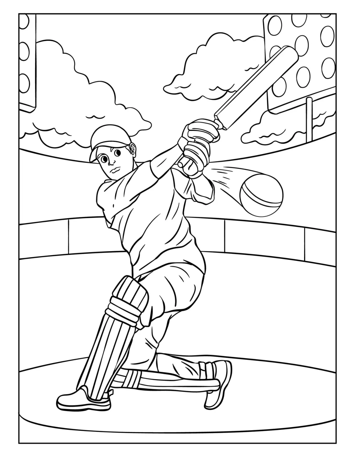 Cricket coloring page for kids 11416893 vector art at vecteezy
