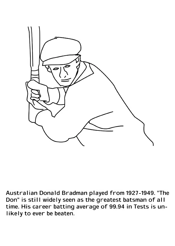 Cricket sport coloring pages & books 100% free and printable!