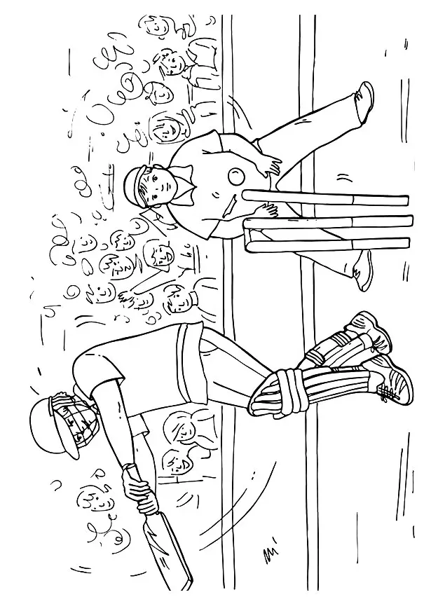 Cricket sport coloring pages & books 100% free and printable!