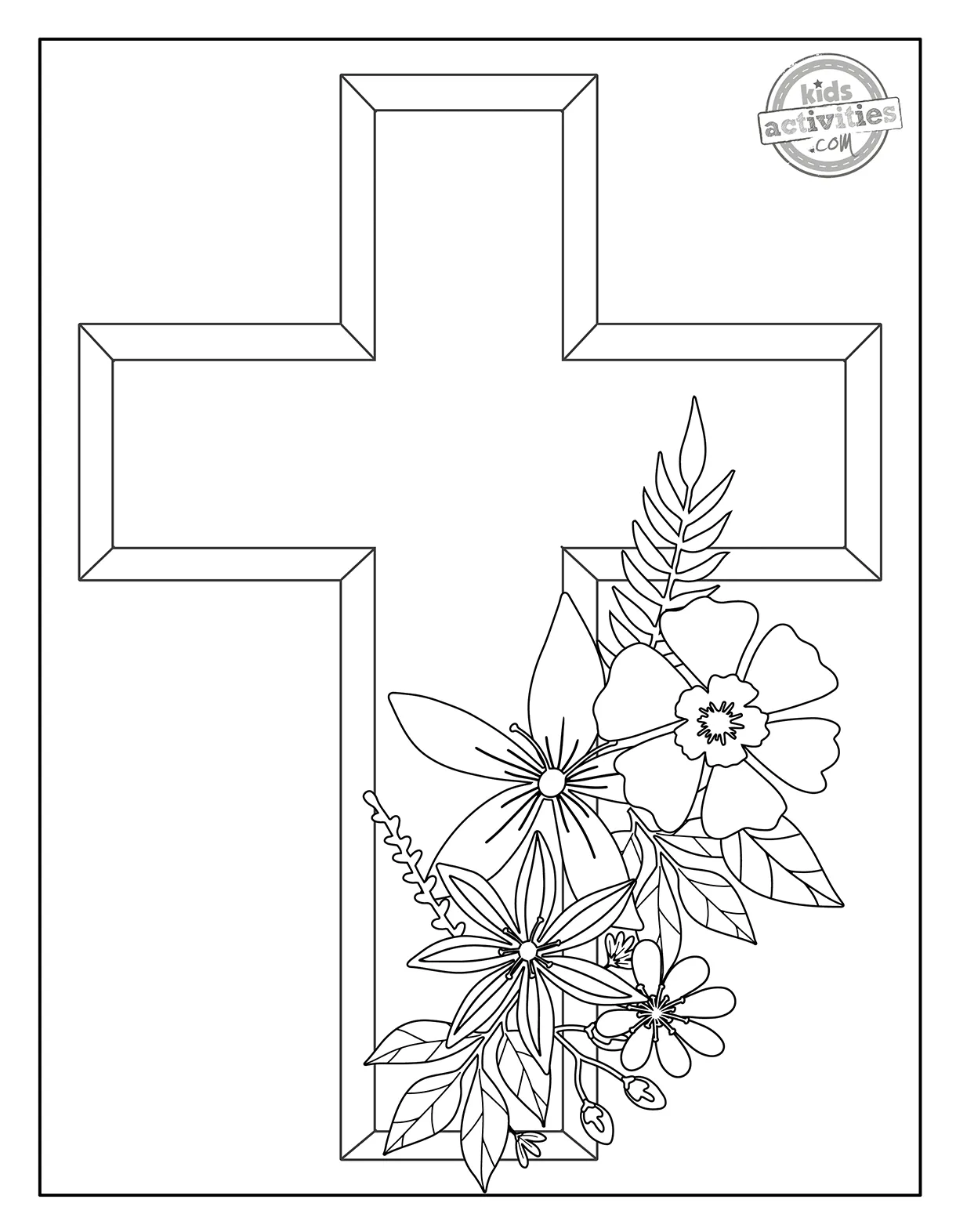 Coloring pages of cross a journey of faith and creativity