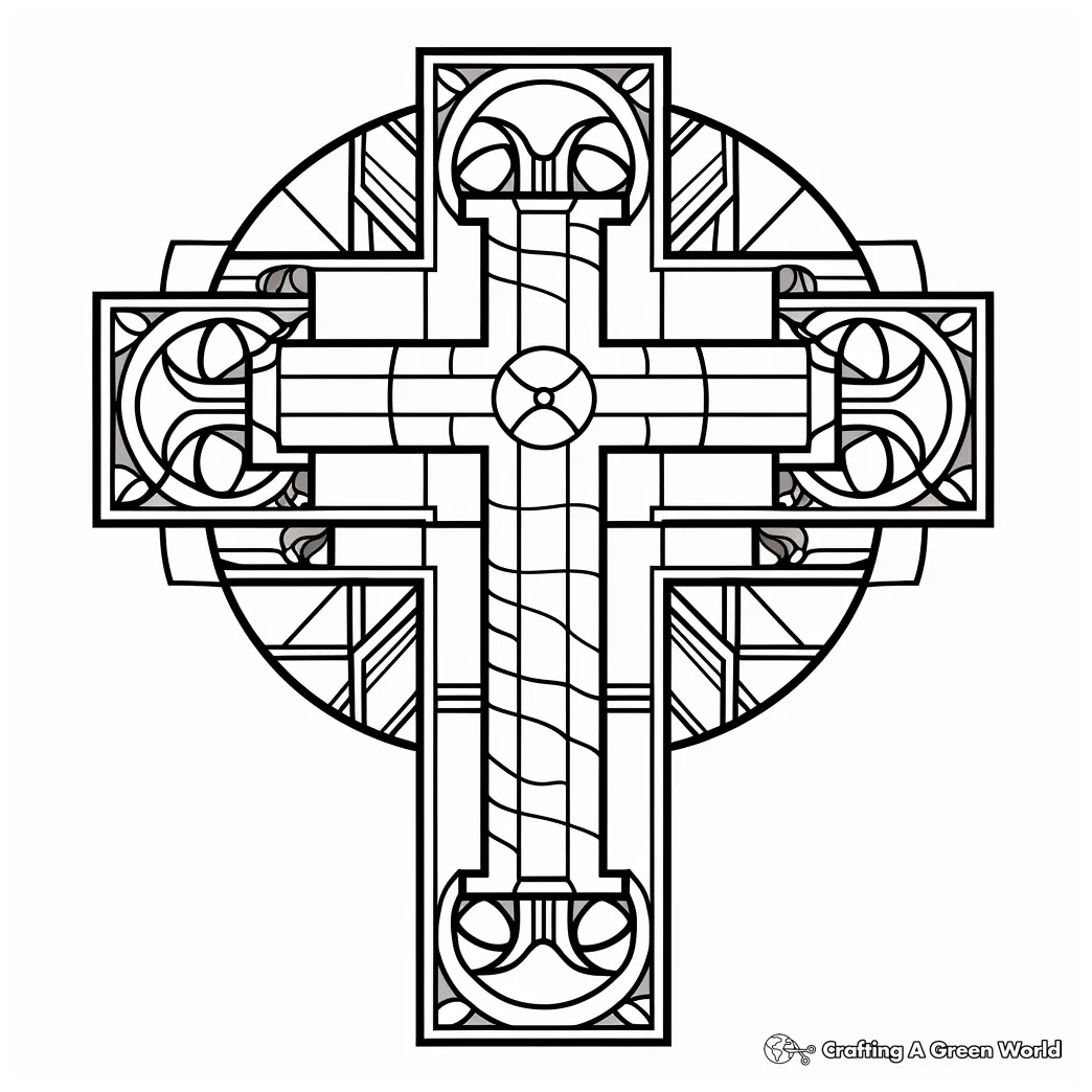 Coloring pages of cross a journey of faith and creativity