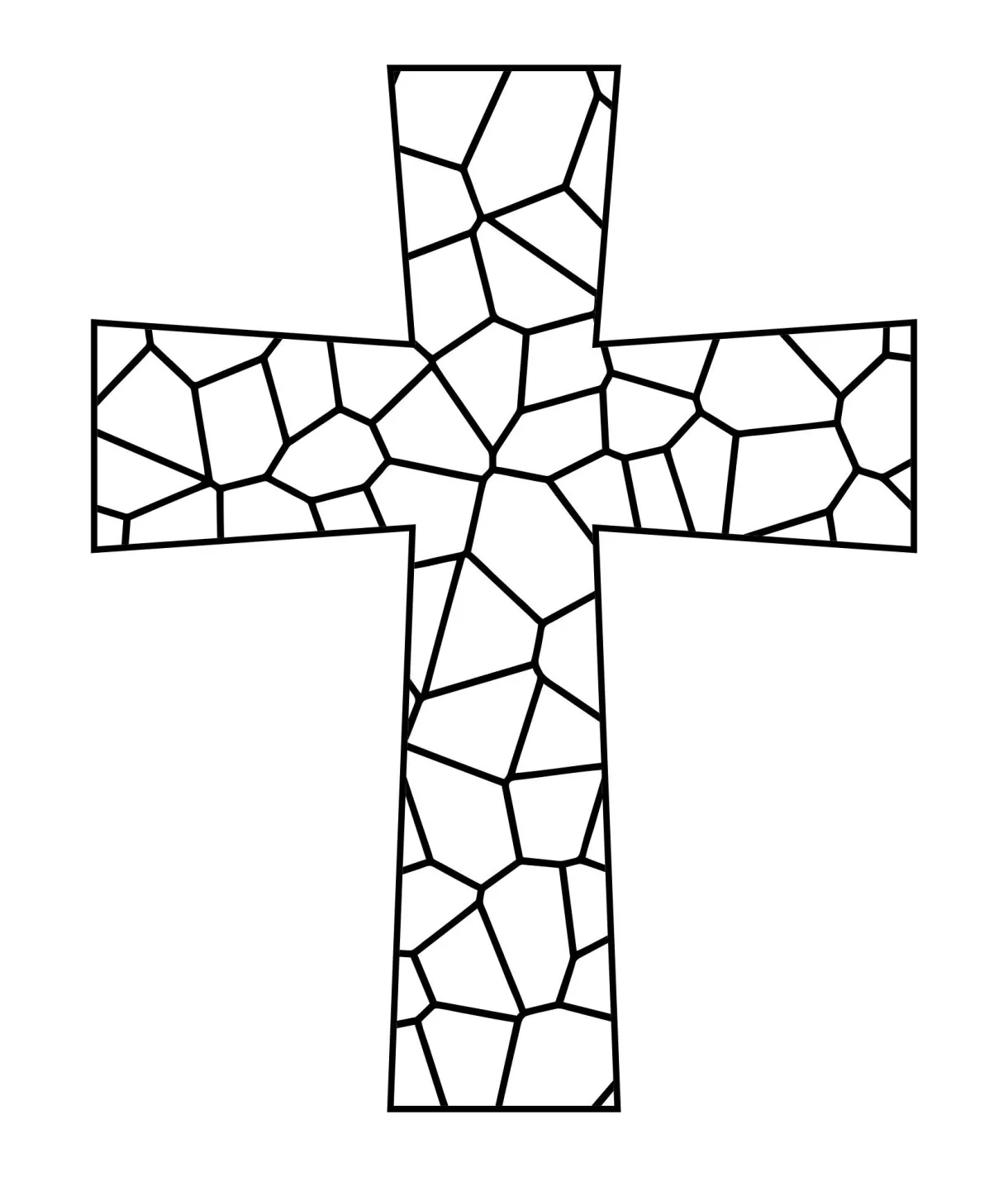 Printable coloring cross printable at a glance