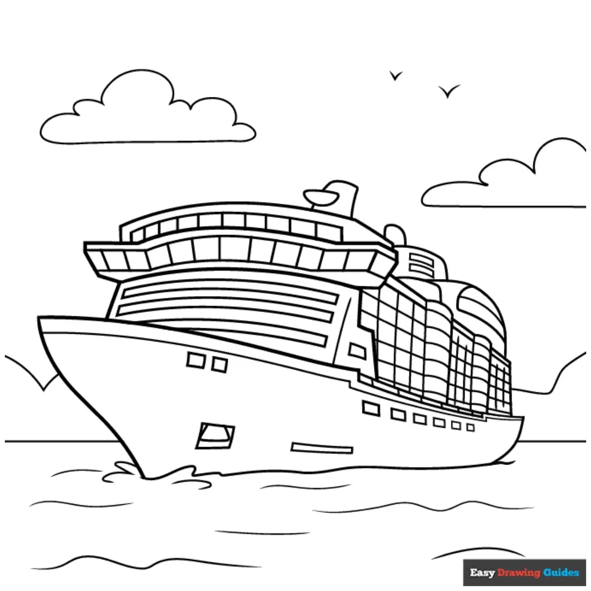 Cruise ship cruise ship, kids coloring books, free printable coloring