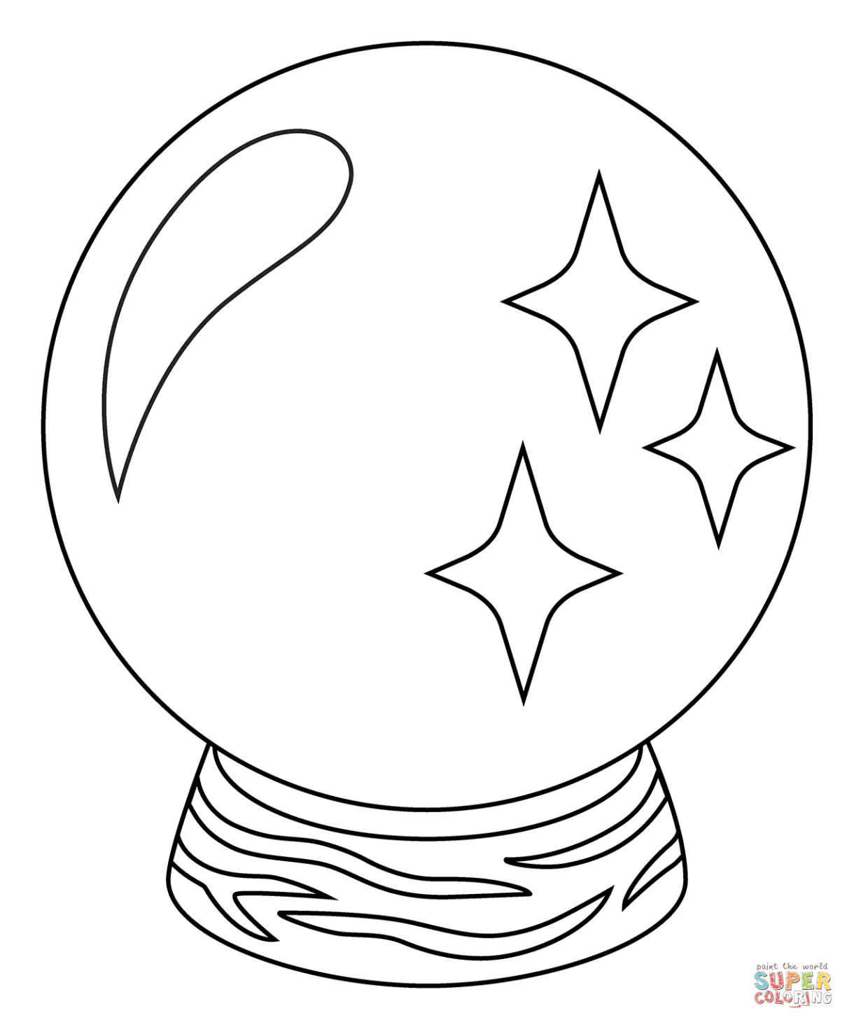 Crystal Ball Emoji coloring page | Free Printable Coloring Pages