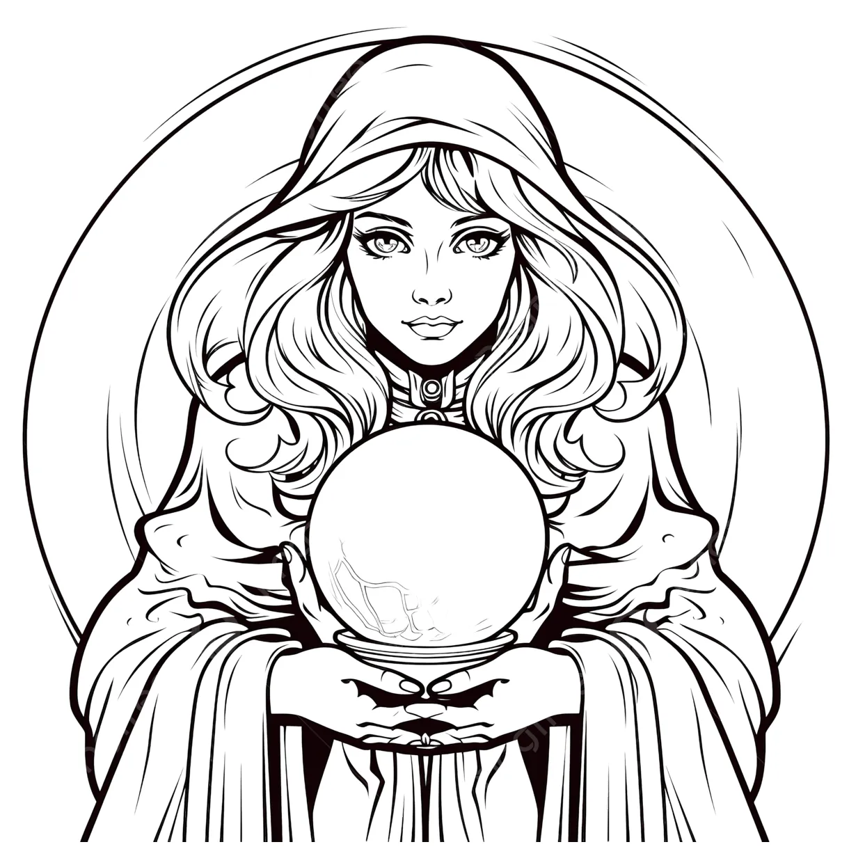 Crystal Ball Coloring Pages [2025]