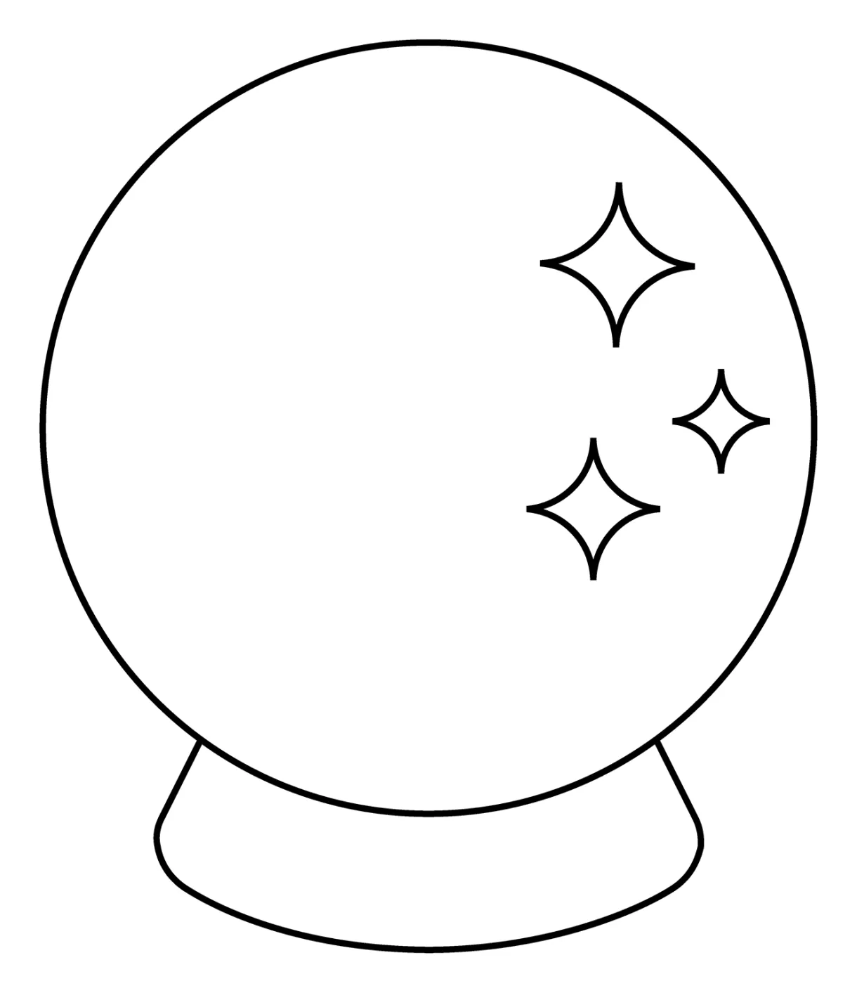 Crystal ball emoji coloring page colouringpages printable coloring page