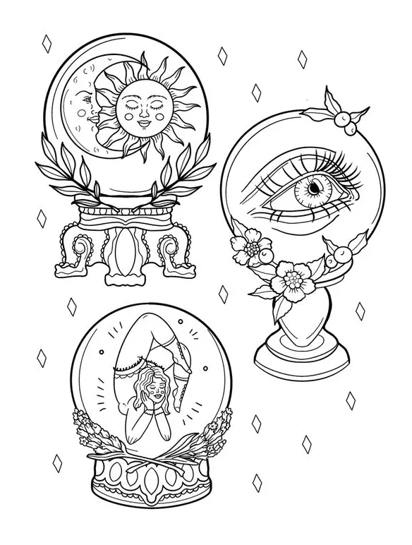 Crystal ball flash coloring page free printable coloring pages