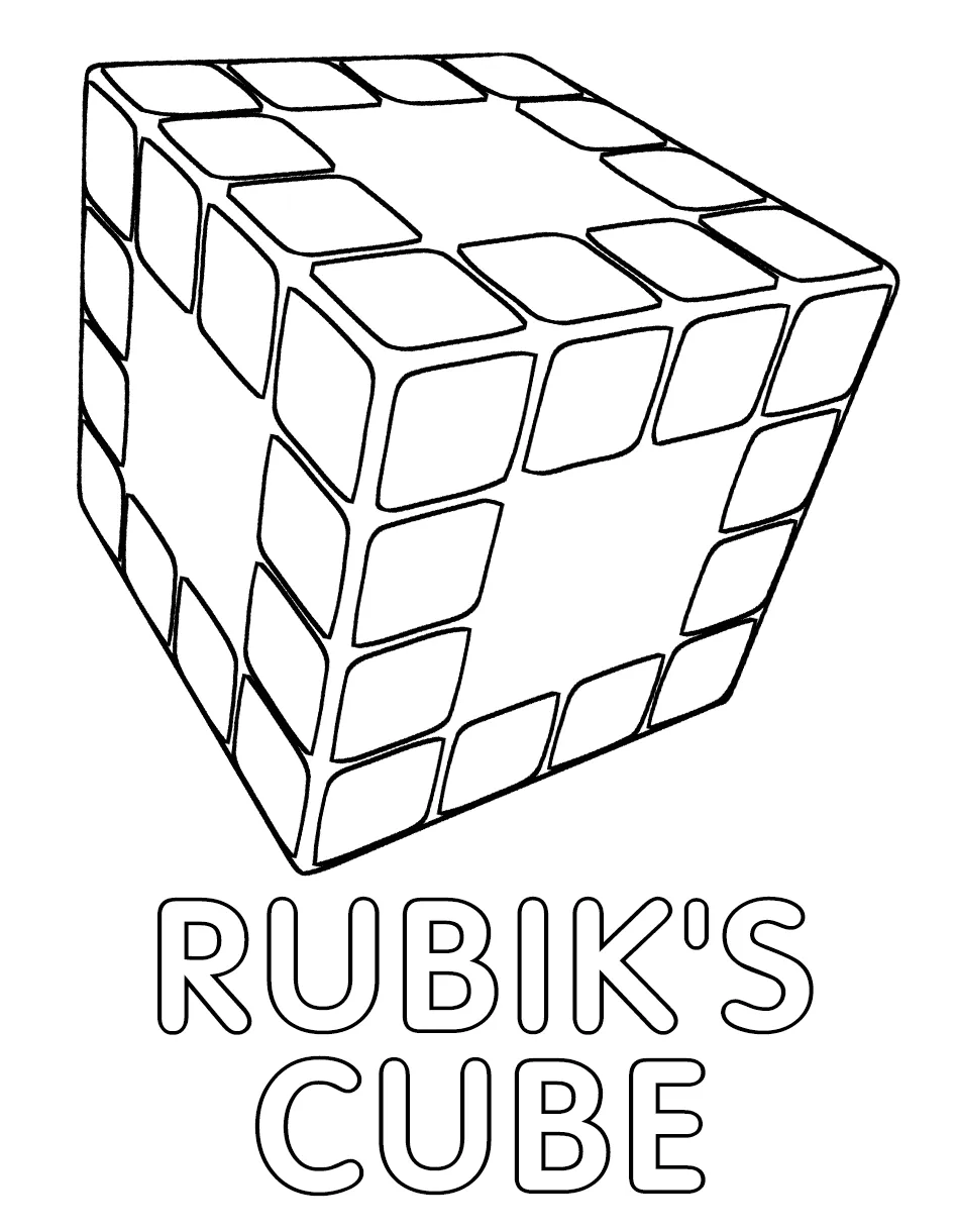 Cube Coloring Page. Coloring Page To Download And Print - Coloring Nation