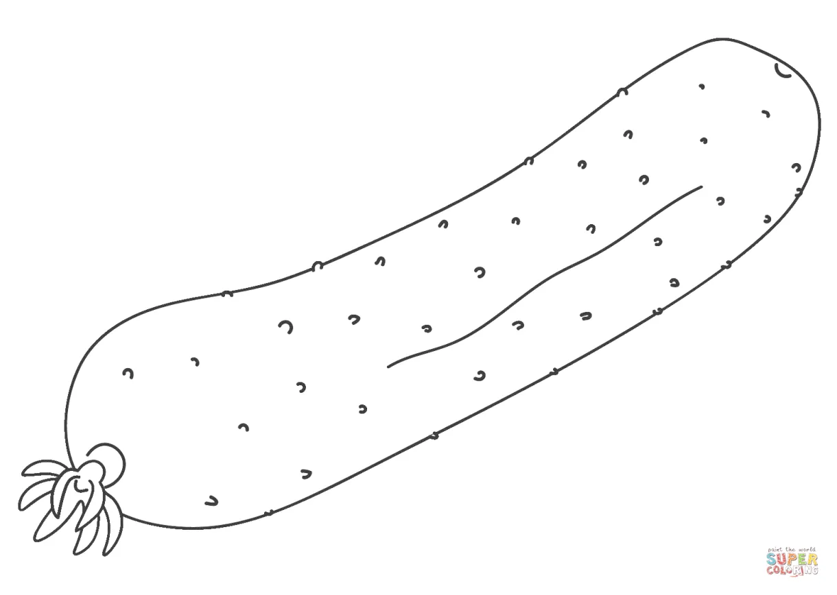 Cucumber coloring page | Free Printable Coloring Pages