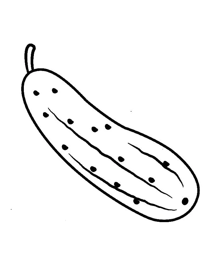 Cucumber Coloring Pages (Free Printable PDF)