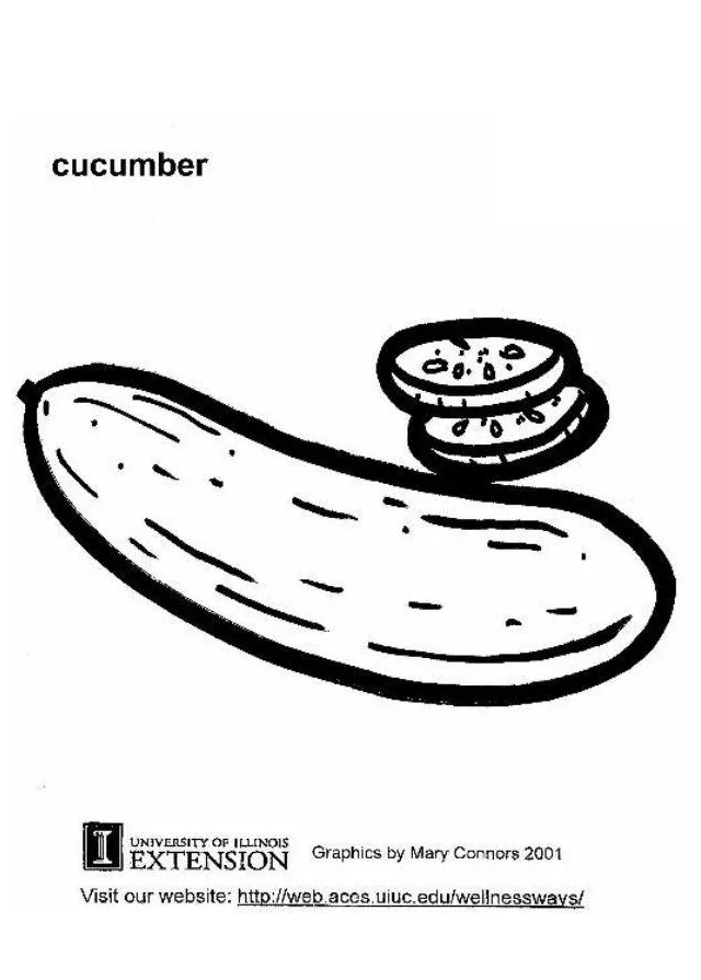 Coloring page cucumber free printables img 5801