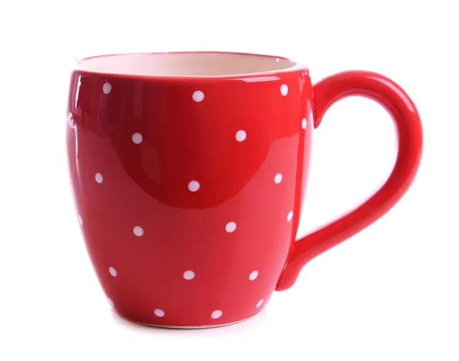 Premium cup isolated on white