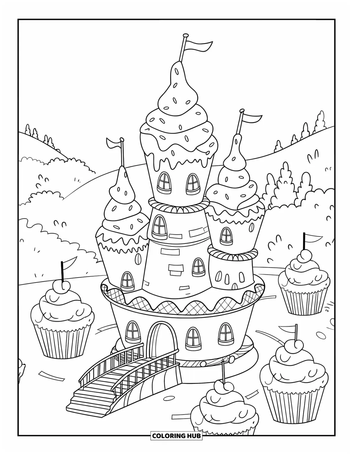 275+ cupcake coloring pages for kids & adults free printable pdfs