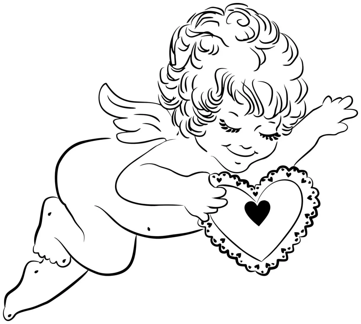Coloring page cupid free printable coloring pages img 30820