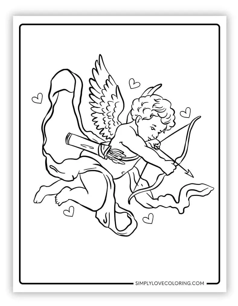 22 cupid coloring pages free pdf printables simply love coloring