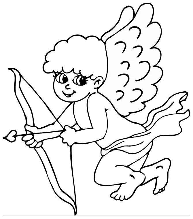Cupid arrow coloring page & coloring book. 6000+ coloring pages