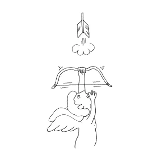 Cupid shooting arrow coloring page printable coloring page