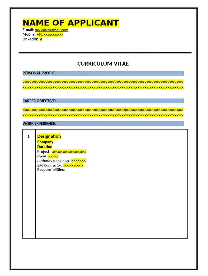 Curriculum vitae-format pdf