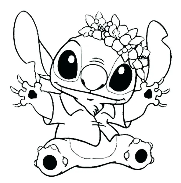 Cartoon cute coloring page