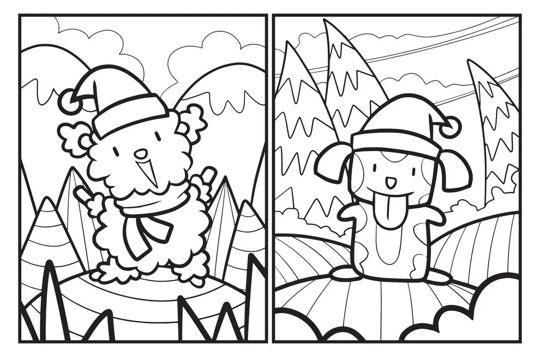 Cute coloring page vector art, icons, and graphics for