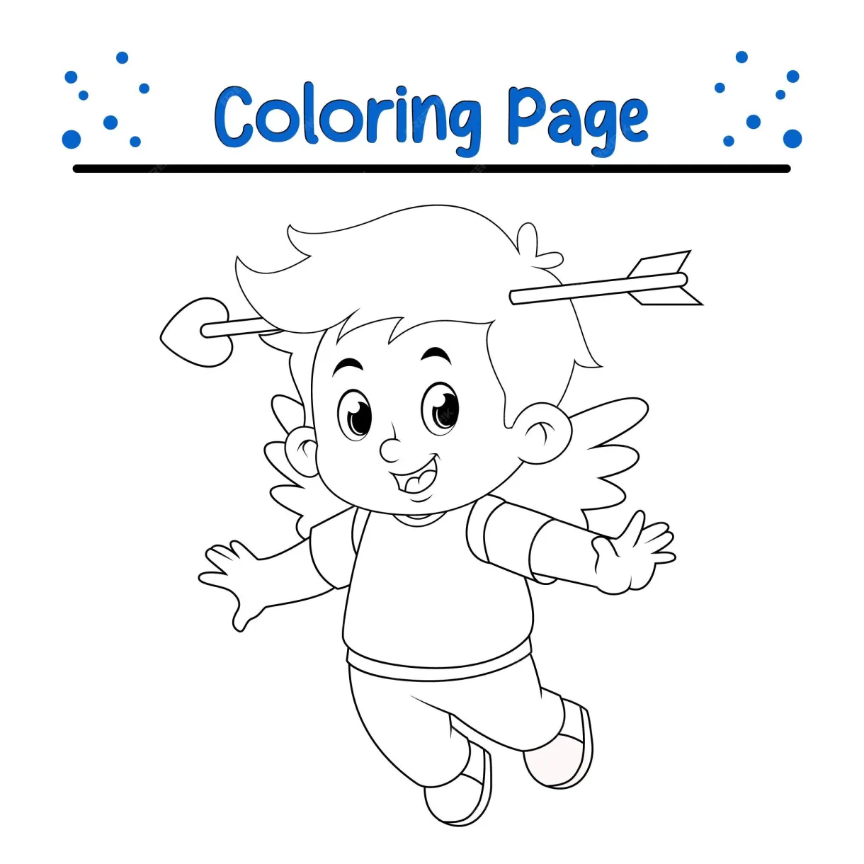 Premium vector cute cartoon coloring page illustration vector