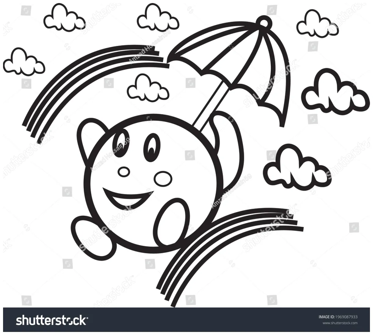 Cute cartoon vector coloring page stock vector