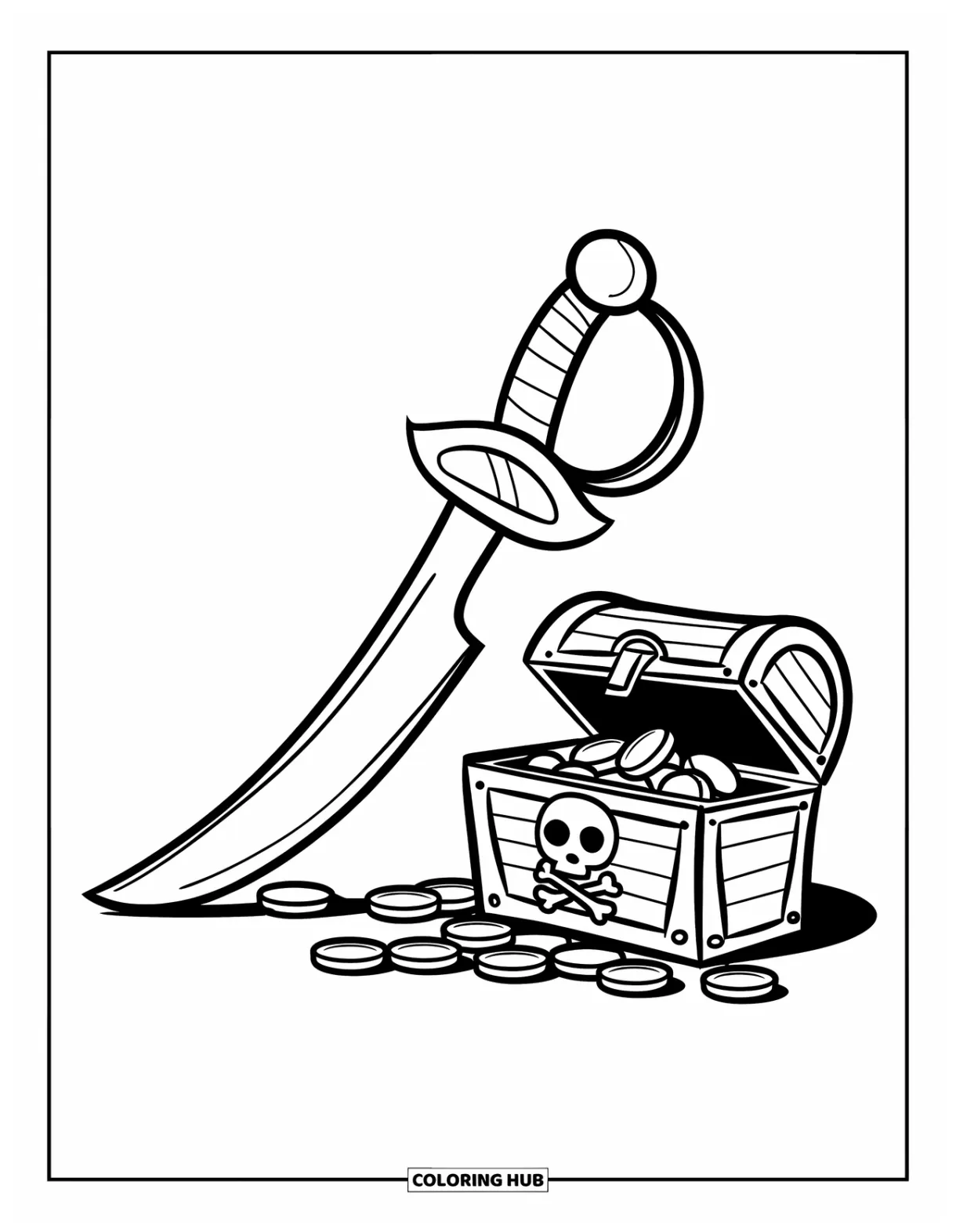 85+ sword coloring pages for kids & adults free printable pdfs