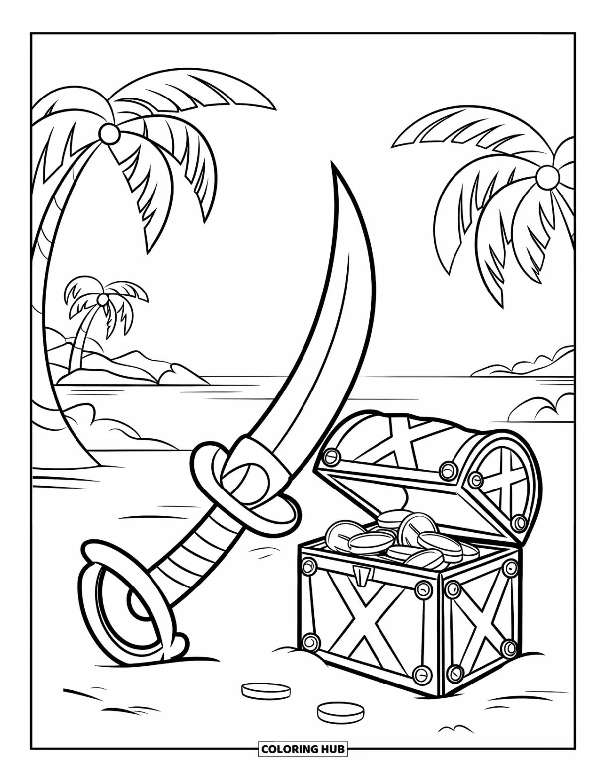 85+ sword coloring pages for kids & adults free printable pdfs