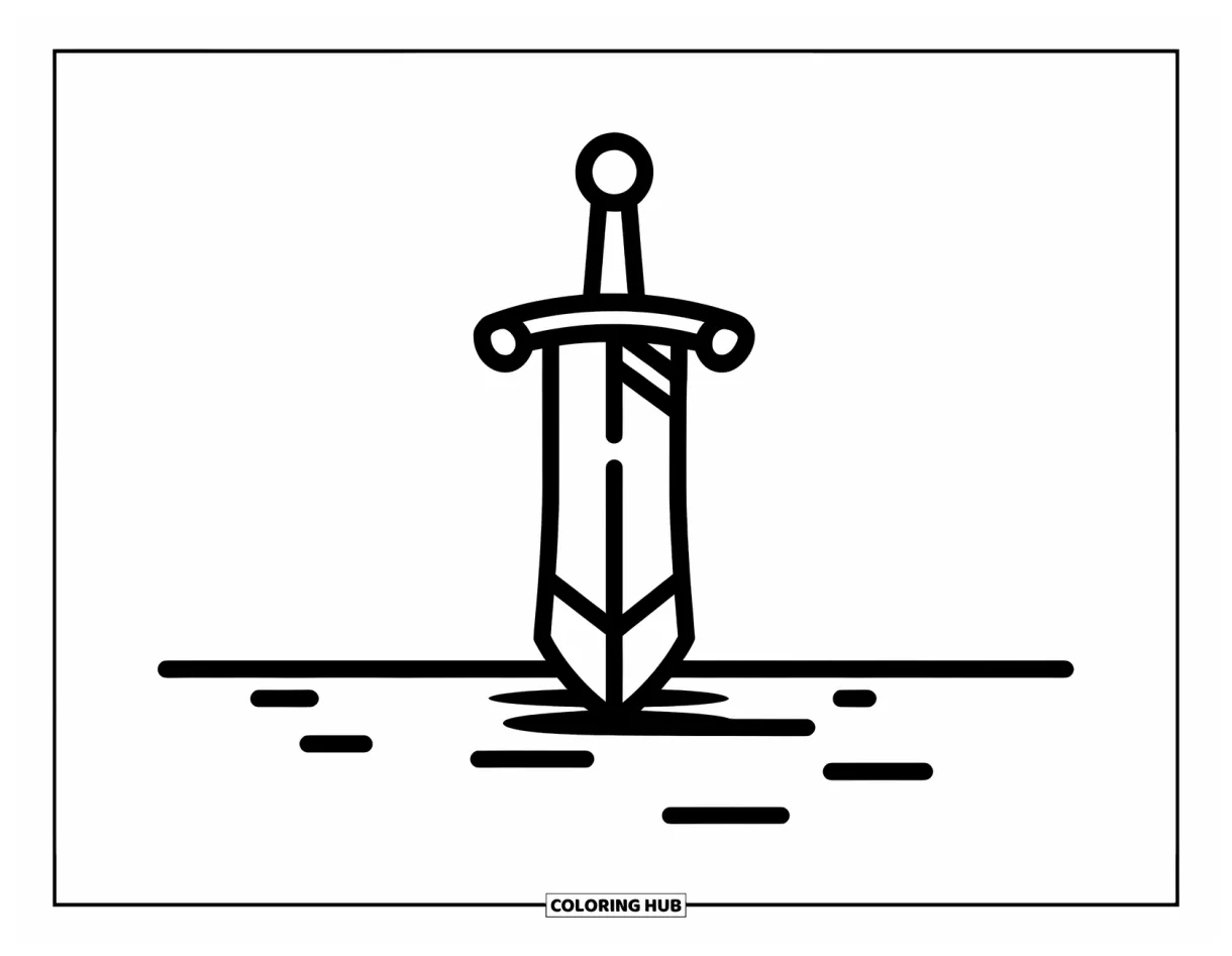 85+ sword coloring pages for kids & adults free printable pdfs