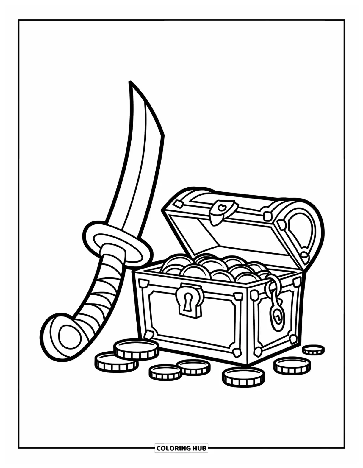 85+ sword coloring pages for kids & adults free printable pdfs
