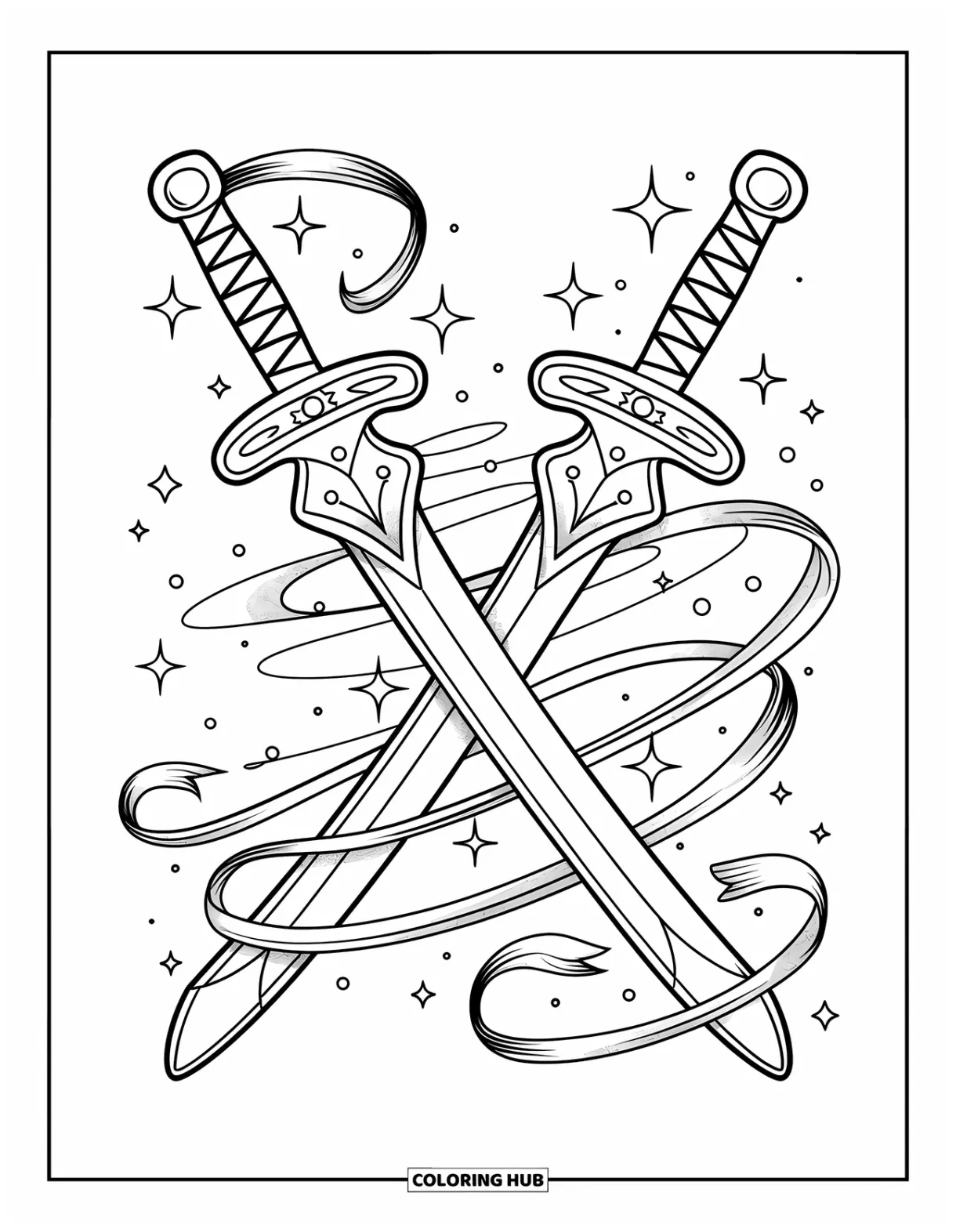 85+ sword coloring pages for kids & adults free printable pdfs printable coloring page