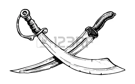 Cutlass sword coloring coloring pages