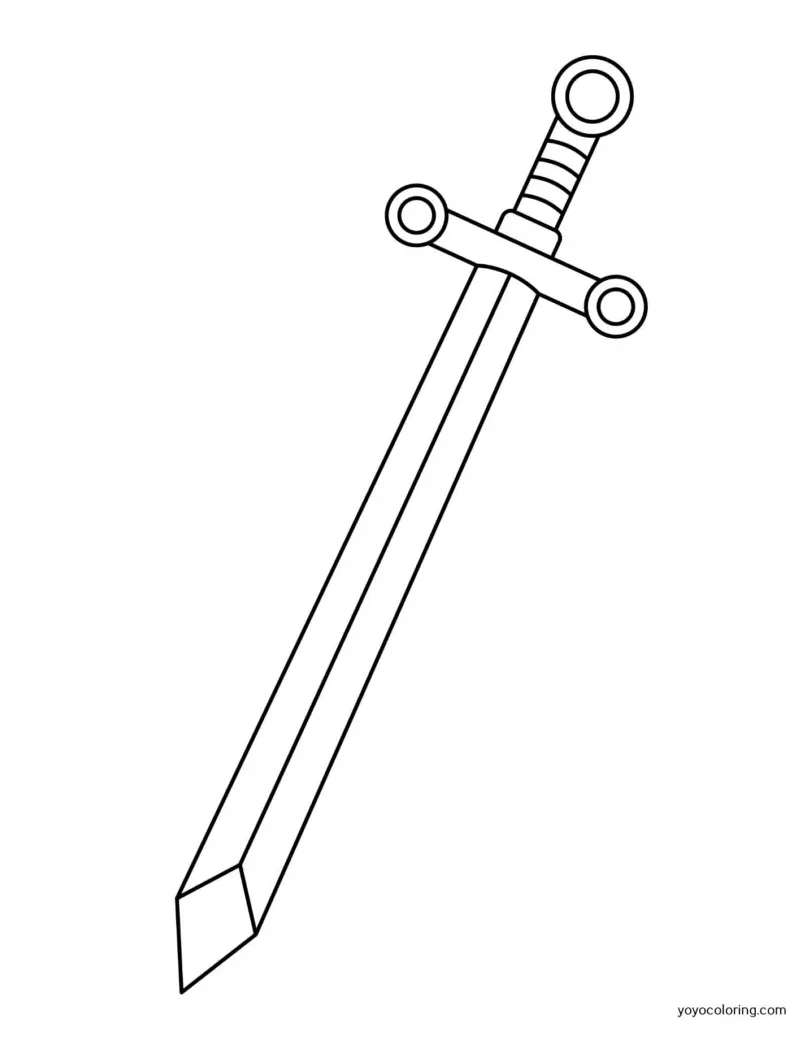 Sword coloring pages ᗎ printable painting template