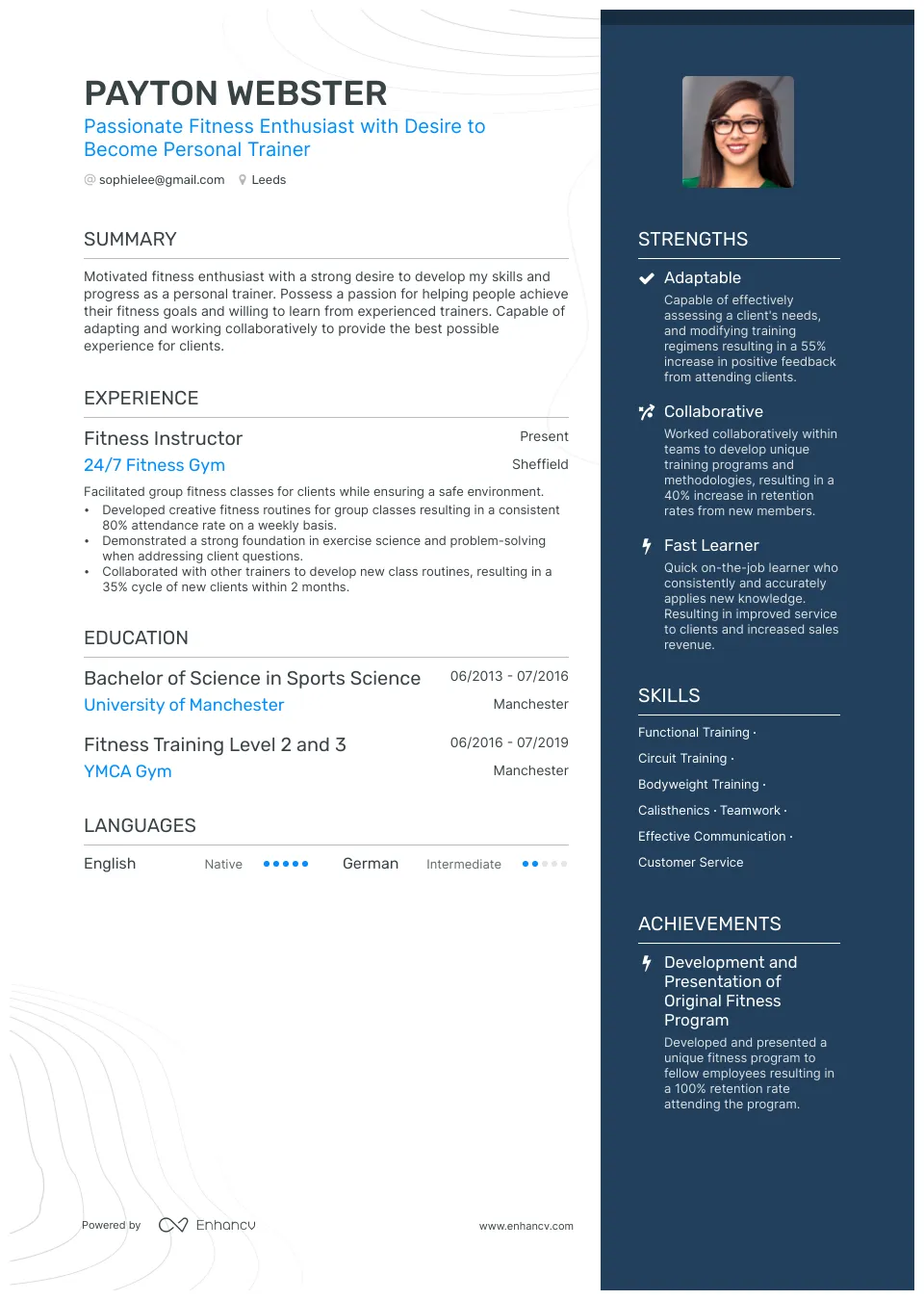 3 Personal Trainer CV Examples for 2023