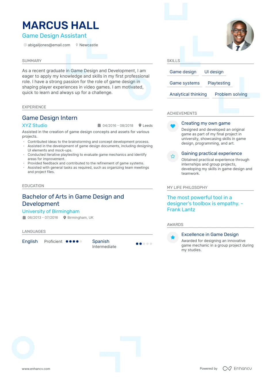 3 Game Design CV Examples for 2023