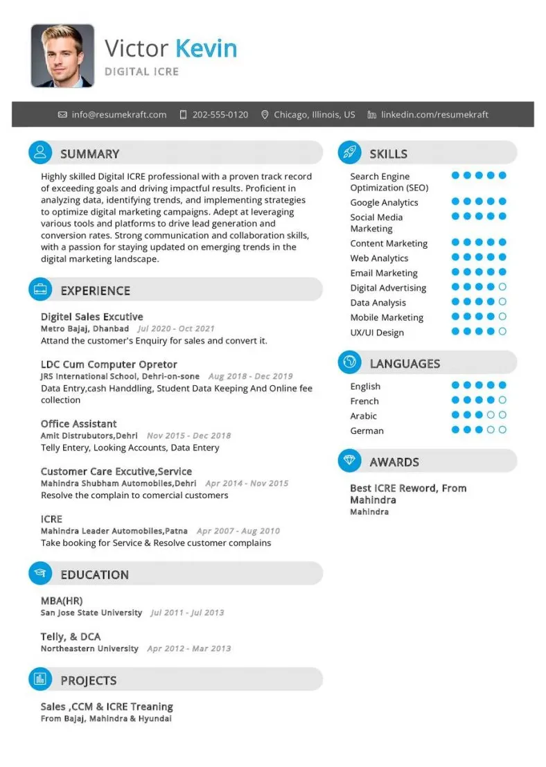 CV Samples - Page 14 of 67 in 2025 - ResumeKraft