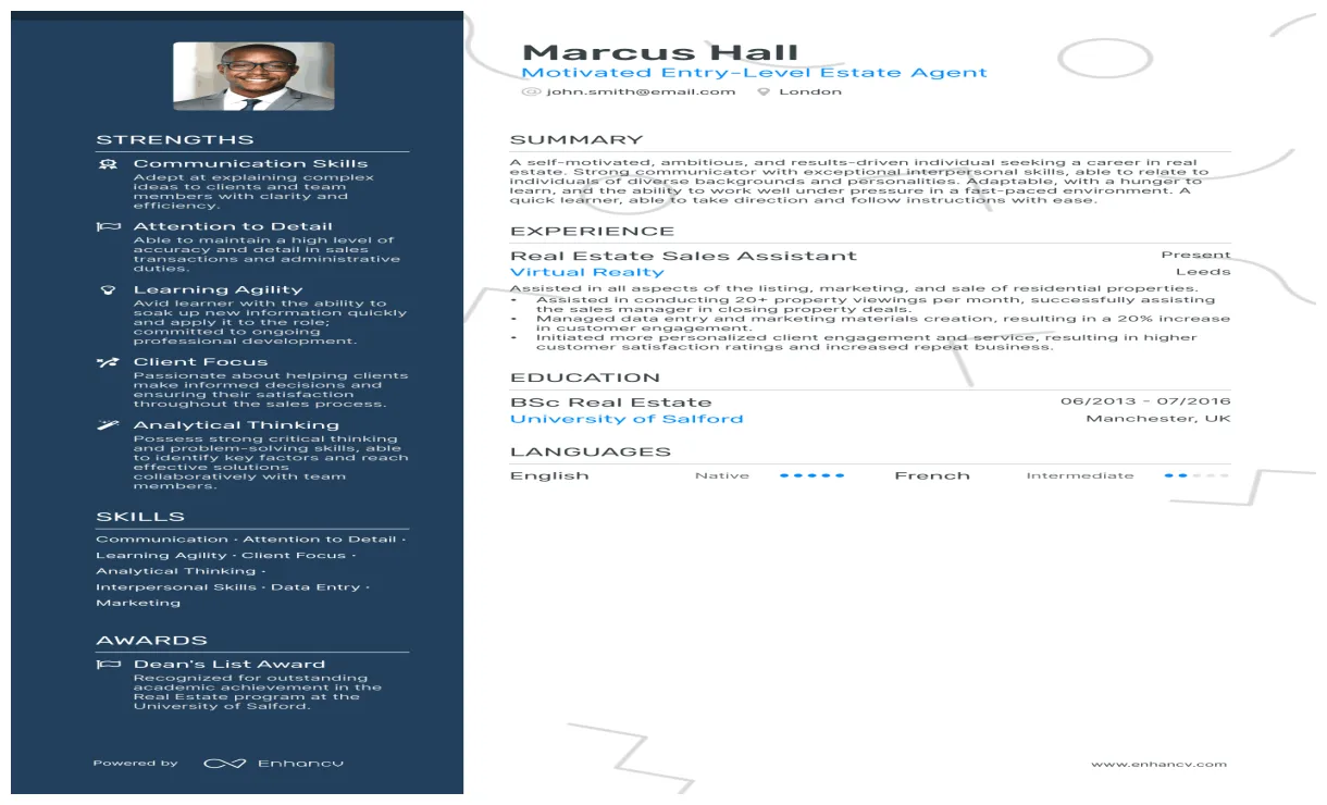 3 Estate Agent CV Examples for 2024