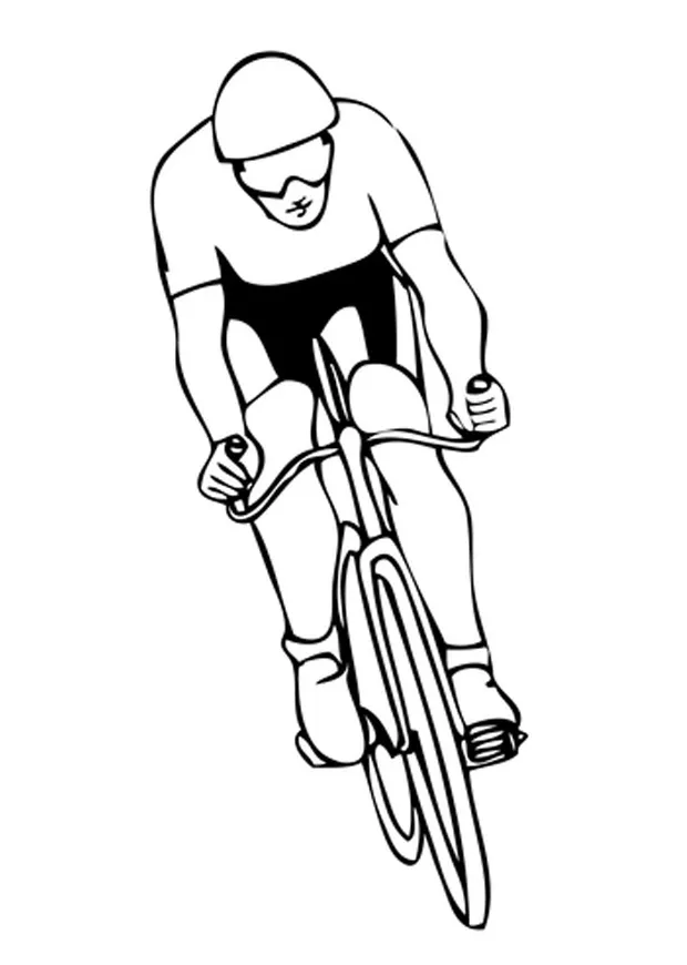 Coloring Pages | Professional Cyclist Coloring Page